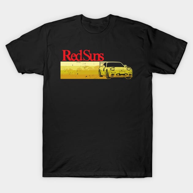 Vintage Red Suns T-Shirt by CoDDesigns